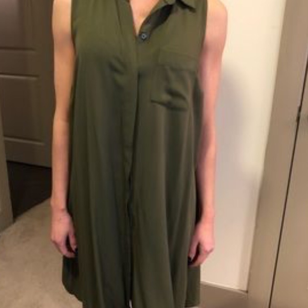 Old navy army green sleeveless dress